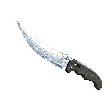 Flip Knife | Damascus Steel  (Minimal Wear)