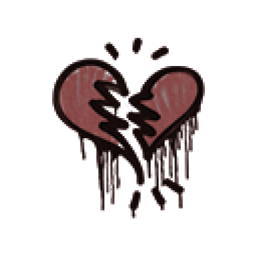 Sealed Graffiti | Broken Heart (Brick Red)